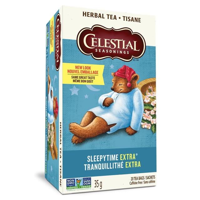 Celestial Seasonings Tranquillithé Extra, Sans Caféine, Sachets de Tisane, 20 Sachets