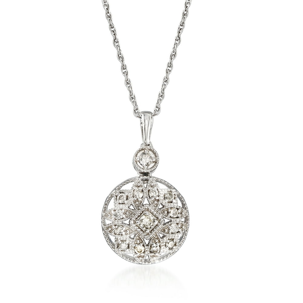 Ross-Simons 0.20-0.40 ct. t.w. Diamond Station Necklace in 14kt