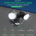 thumbnail image 2 of ALUSSO 30W 3500lm LED Security Lights Motion Sensor, Dusk to Dawn Auto Always on Modes, 3CCT  IP65 Waterproof, Hardwired, 1 pack, 2 of 9