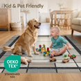 thumbnail image 4 of ODIKA 2'x3' Ultra-Soft Accent Mat, Abstract Linework Grid Minimalist Interlocking Block Motif Brushstroke None Washable, Bare feet friendly, Easy Care Indoor rug for Bedside, Footrest, 4 of 7