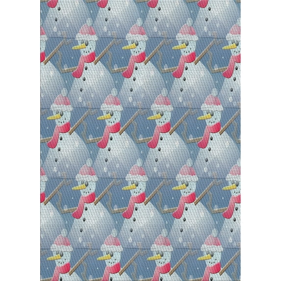 Ahgly Company Indoor Rectangle Patterned Mist Blue Novelty Area Rugs, 2' x 4'