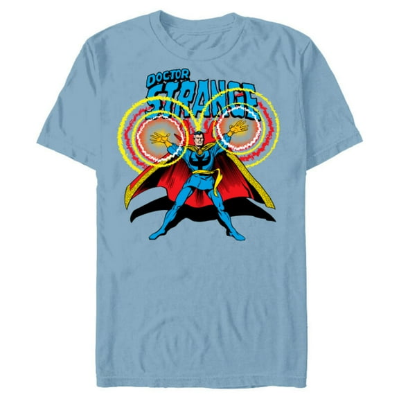 Marvel Doctor Strange Retro Comic Art - Short Sleeve Blended T-Shirt for Adults - Customized-Ocean Blue