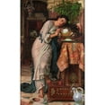 thumbnail image 2 of William Holman Hunt 11x14 Black Ornate Wood Framed Double Matted Museum Art Print Titled: Isabella and the Pot of Basil (1867), 2 of 5