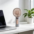 thumbnail image 7 of Rechargeable Handheld Fan, Portable Desk Fan USB Powered, Mini Personal Fan with 3 Speed Adjustments, Compact Dual-Use Cooling for Home, Office, and Outdoor Use, 7 of 7