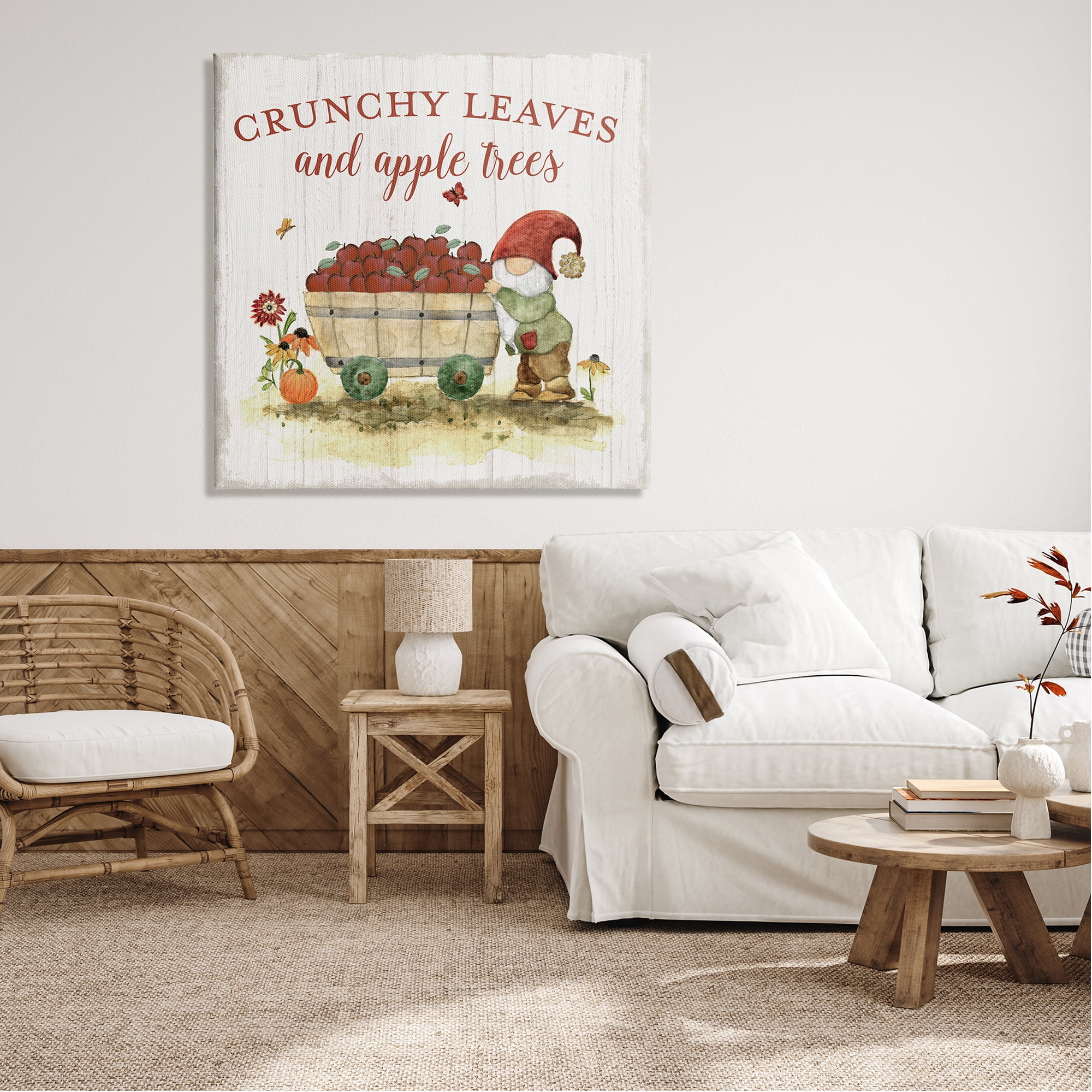 Stupell Industries Fall Apple Tree Phrase Fairy Tales & Fantasy Painting Gallery Wrapped Canvas Art Print Wall Art, 36 x 36