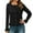 Black, variant on Gyexs Womens Ruffle Cardigan Sweaters Button Up Crew Neck Long Sleeve Cropped Sweater Cute Soft Knit Tops (Light Blue, Size M)