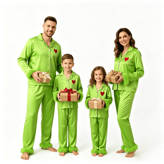 RUINIXCW Family Christmas Pajamas Matching Sets Spring Fall Winter Matching Pjs Valentines Day Pajamas Set for Couples Women Men Button Down Long Sleeve Shirt and Pants Sleepwear