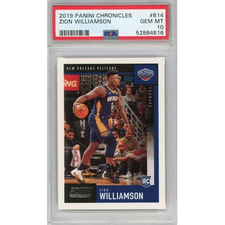 

Graded 2019-20 Panini Chronicles Zion Williamson #614 Rookie RC Basketball Card PSA 10 Gem Mint