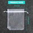 thumbnail image 7 of 100PCS Premium Sheer Organza Bags, White Wedding Favor Bags, 4x4.72 Jewelry Gift Bags for Party, Jewelry, Christmas, Festival, Bathroom Soaps, Makeup Organza, Wrapping Supplie, 7 of 7