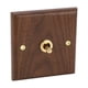 thumbnail image 3 of Interruptor de palanca de decoración antigua Bling Bling 250 V panel de madera de nogal, 3 of 12