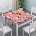 thumbnail image 3 of Pug and Love Heart Square Fitted Tablecloth with Elastic Edge,Square Table Cover,Washable Elastic Table Cover for Home Kitchen Party Decor 34"x34", 3 of 6