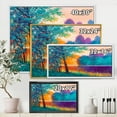 thumbnail image 4 of Designart 'Colorful Trees During Twilight Along River' Traditional Framed Canvas Wall Art Print, 4 of 5