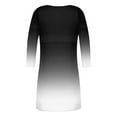 thumbnail image 5 of Robes Scintillantes pour Femmes Robe Courte à Manches Longues Dégradé Mini Robe Décontractée Ample Fluide Automne P-68 Noir m, 5 of 5