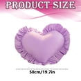 thumbnail image 3 of Heart Shaped Pillows Valentine's Day Home Decor Ruffle Throw Pillows Red Pink White Soft Cotton Cushions Love Heart Romantic Gift for Her Sofa Bed Chair House Decorations, 3 of 5