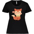 thumbnail image 3 of Inktastic Cute Fox Hello Women's Plus Size T-Shirt, 3 of 5