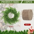 thumbnail image 2 of Guvpev 12 Pcs Mini Christmas Cabinet Wreaths 7.87 Inch with Ribbon, Farmhouse Wreath Decorations for Table Centerpiece, Chair Backs, Wall, Windows, Front Door Holiday Xmas Home Decor(Burlap Color), 2 of 7