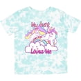 thumbnail image 3 of Inktastic My Aunt Loves Me Unicorn Girls Toddler T-Shirt, 3 of 5
