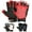 Black / Red, variant on Sailing Gloves Sticky Palm Gripy Glove Yachting Kayak Dinghy Fishing Short Finger Black / White, S