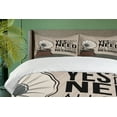 thumbnail image 4 of Ambesonne Saying Duvet Cover Sets, Records Collection Theme, 2-Queen, Warm Taupe, 4 of 7