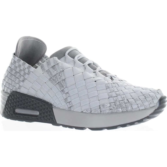 Women's Bernie Mev Best Victoria Bungee Sneaker Size 40  WHITE/SILVER METALLIC   (Run Small by one Size)