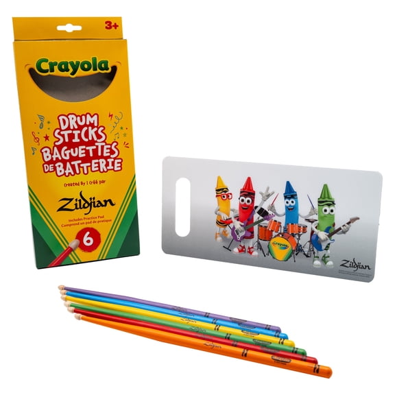 Zildjian x Crayola Pack, 6 Kids Drumsticks Pad