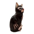 thumbnail image 3 of Balinese Wood Handicrafts Adorable Chocolate Feline Cat With Red Nose Figurine, 3 of 11