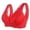 Red, variant on Women's Lace Sexy Fashion Gather Bra Red 44