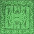 thumbnail image 1 of Ahgly Company Indoor Square Oriental Emerald Green Industrial Area Rugs, 3' Square, 1 of 4