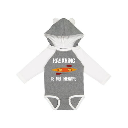 

Inktastic Kayaking Is My Therapy Gift Baby Boy or Baby Girl Long Sleeve Bodysuit