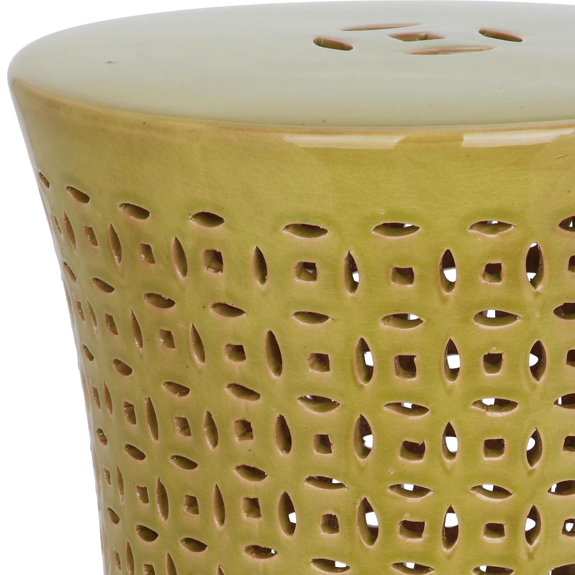 Safavieh Camilla Coin Indoor/Outdoor Garden Patio Stool, Green