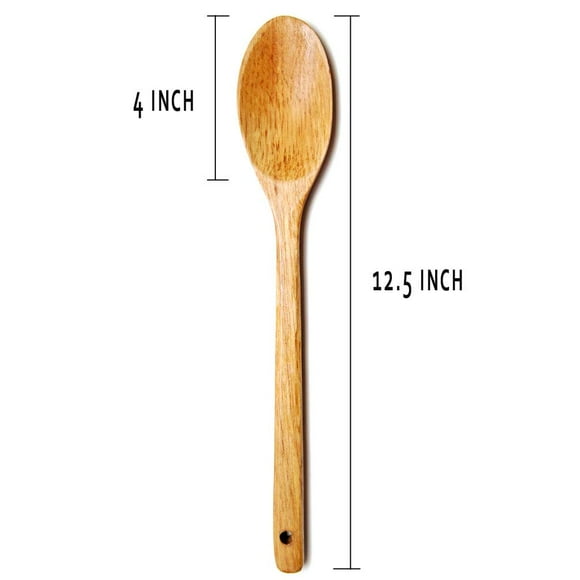 Luxxii (1 Pack) 12.5"" Wooden Cooking Tuner Spoon for Mixing Baking Serving Kitchen Utensils