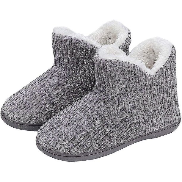 Pantuflas cálidas para mujer, de felpa esponjosa, para interiores y exteriores, cómodas zapatillas de casa para invierno