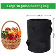 thumbnail image 2 of (30X35CM (6 puertos) 26L/7 galones, mediano negro) Bolsa para plantar en jardín Bolsa para verduras de un galón, contenedor para plantar fresas de fieltro transpirable, bolsa para plantas negra, 2 of 5