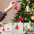 thumbnail image 3 of Adornos de árbol de Navidad tejidos TQEHS Colgante rojo y blanco 1 pieza, 3 of 6