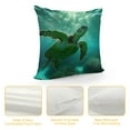 thumbnail image 4 of COMIO Throw Pillow Cover Sea Turtle Cute Nautical Animal Ocean Theme Coastal Beautiful Watercolor Beach Wildlife Decor Lumbar Pillow Case Cushion for Sofa Couch Bed, 4 of 5