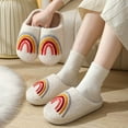 thumbnail image 4 of Rainbow Home Zapatos de algodón suaves y difusos zapatillas de invierno dormitorio zapatillas para mujer, 4 of 9