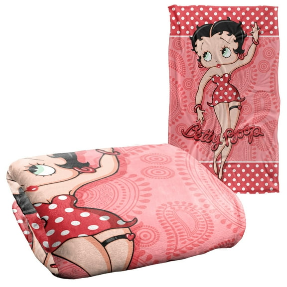 Betty Boop Paisley & Polka Dots Silky Touch Super Soft Throw Blanket 36" x 58"
