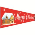 thumbnail image 1 of Toystoory Cartel de Navidad para el hogar, comedor, valla, ventana, terraza, bandera colgante, fiesta, Festival, decoración de Año Nuevo, adorno colgante Kits de decoración para fiestas 296*48cmM10 Toystoory HA068108-08B, 1 of 6