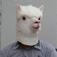 thumbnail image 3 of Novelty Halloween Costume Alpaca Latex Animal Head Mask, 3 of 3