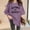 Purple, variant on Women's Casual Loose Solid Color T Shirt With Crew Neck And Sleeved Drop Women S Summer Shirts Long Sleeve Polyester T Shirt Women 100 Polyester Shirts Women Casual Women T Shirt Women Tops Spandex