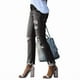 thumbnail image 2 of Pantalones Vaqueros Rectos Rotos con Efecto Desgastado para Mujer Negro y Gris L, 2 of 8