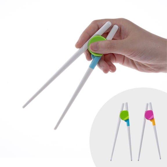 2 Pairs Kids Training Chopsticks, Chop Sticks Reusable Dishwasher Safe | Children Learning Practice Kid Chopsticks for Beginners Toddler, Develops Fine Motor Brain Skills