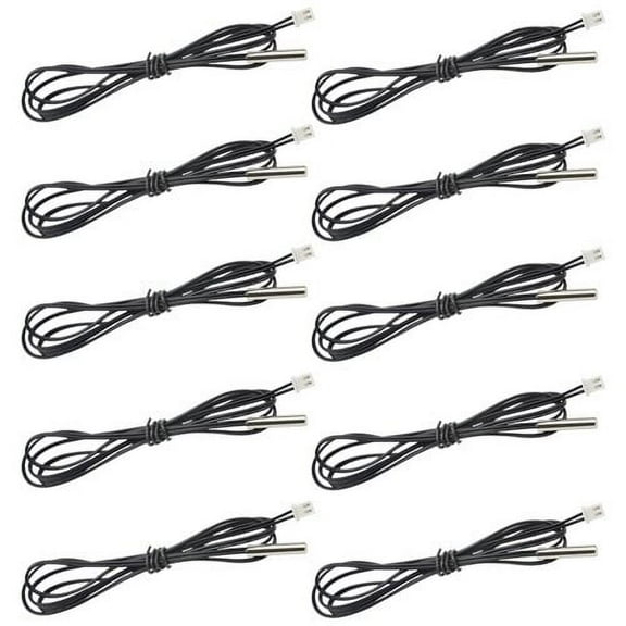 THONZER 10Pcs NTC 10K Thermistor Sensors Digital Temperature Probe for Air Conditioner (100cm)