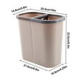thumbnail image 4 of Kitchen Trash Can, Step-On Garbage Can with Lid, Tall Kitchen & Bathroom Trash Can, Small Office Waste Bin, Brown - Xuniizn, 4 of 8