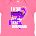 thumbnail image 4 of Inktastic I Wear Purple for My Great Grandma Pancreatic Cancer Awareness Boys or Girls Baby Bodysuit, 4 of 5