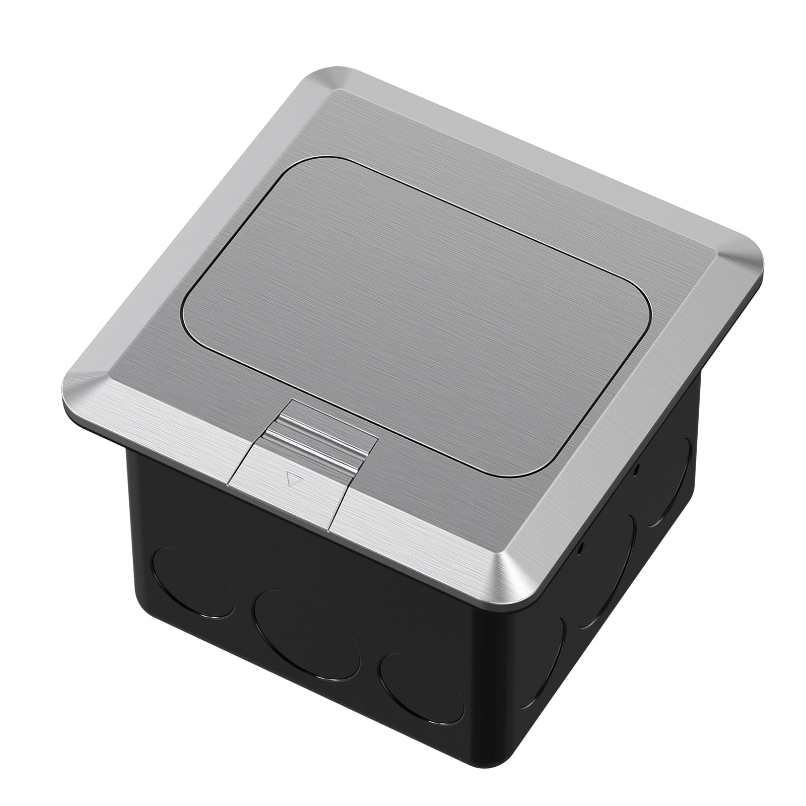 KYHSHJ Pop Up Floor Electrical Outlet with 20 Amp Stainless Steel GFCI Tamper Receptacle Outlet, Silver