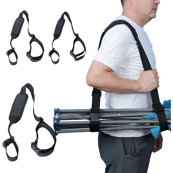 GASTROPOD 3pcs Carry Strap Adjustable Length Cushioned Shoulder Strap Beach Chair Carrier Straps Yoga Carrying Strap Camping Accessories