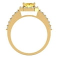 thumbnail image 4 of Halo Engagement Ring for Women - 1.92ct Natural Citrine in 14K Yellow Gold Promise Ring, 4 of 6