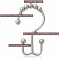 thumbnail image 3 of Ganchos para cortina de ducha resistentes a la oxidación Anillos de cortina de ducha de metal Rodillos de doble deslizamiento Ganchos de ducha para baño Barras de cortina de ducha Cortinas, 3 of 5