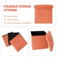 thumbnail image 2 of Folding Storage Ottoman Cube Space-Saving Storage Toy Box Foot Rest Stool Seat 11.8", 2 of 7